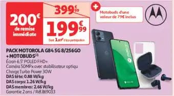 MOTOROLA Pack g845g 8/256go +motobuds(¹)