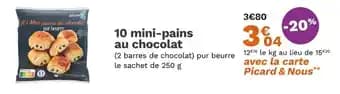10 mini-pains au chocolat