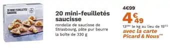 Picard 20 mini-feuilletés saucisse