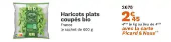 Haricots plats coupés bio