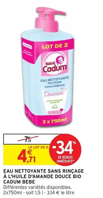 Promotion Exclusives de 1
Eau nettoyante : Découvrez l'Offre incontournable