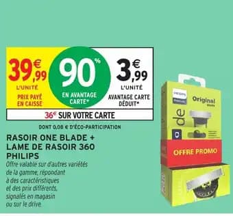 PHILIPS Rasoir one blade + lame de rasoir 360