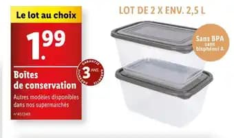 Promotion Exclusives de 3
Boites de conservation : Découvrez l'Offre incontournable