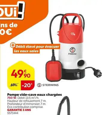 Promotion Exclusives de 2
Pompe vide cave : Découvrez l'Offre incontournable