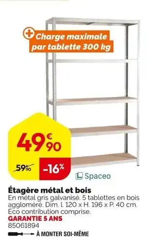 Promotion Exclusives de 15
Étagère métal : Découvrez l'Offre incontournable