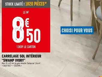 Promotion Exclusives de 2
Carrelage sol intérieur : Découvrez l'Offre incontournable