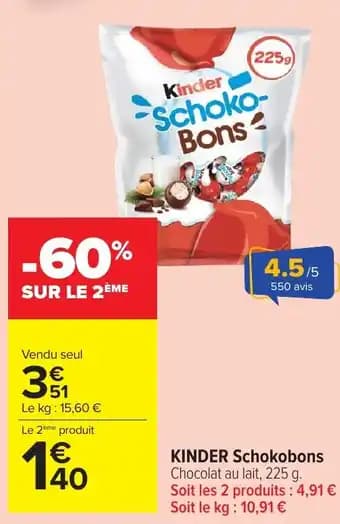 Promotion Exclusives de 1
Schokobons : Découvrez l'Offre incontournable