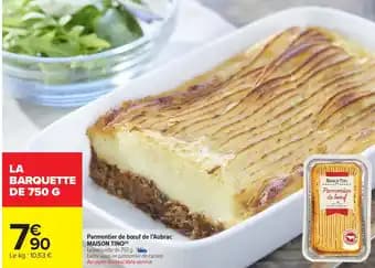 MAISON TINO Parmentier de boeuf de l'Aubrac 750 g