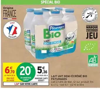 Promotion Exclusives de 25
Lait uht : Découvrez l'Offre incontournable