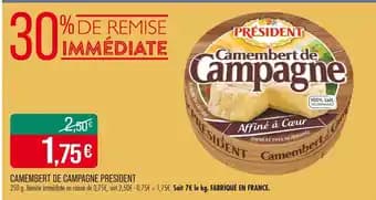 Promotion Exclusives de 3
Président camembert : Découvrez l'Offre incontournable