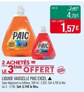 Promotion Exclusives de 3
Paic : Découvrez l'Offre incontournable