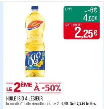 Promotion Exclusives de 2
LESIEUR : Découvrez l'Offre incontournable