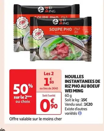 Promotion Exclusives de 13
            
        
        Nouilles instantanées : Découvrez l'Offre incontournable