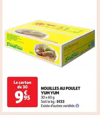 Promotion Exclusives de 4
Nouilles au poulet : Découvrez l'Offre incontournable