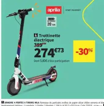 Promotion Exclusives de 11
Trottinette électrique : Découvrez l'Offre incontournable