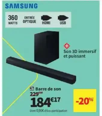 Promotion Exclusives de 25
Barre de son : Découvrez l'Offre incontournable
