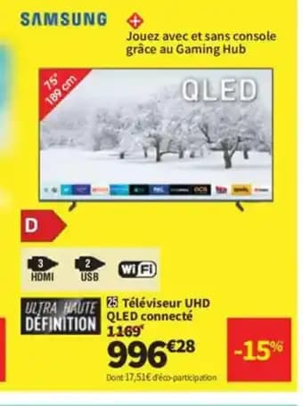 SAMSUNG Téléviseur UHD QLED connecté