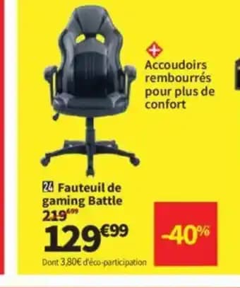 Promotion Exclusives de 2
Fauteuil gaming : Découvrez l'Offre incontournable