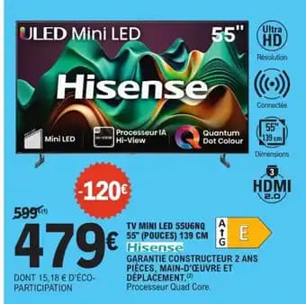HISENSE Tv mini led 55U6nQ