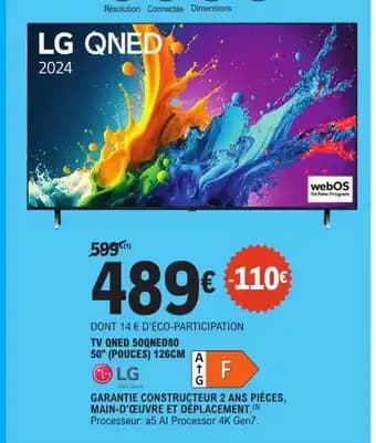 Promotion Exclusives de 3
Lg qned : Découvrez l'Offre incontournable
