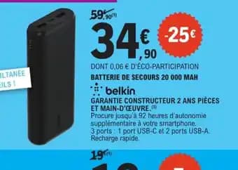 Promotion Exclusives de 1
Belkin : Découvrez l'Offre incontournable