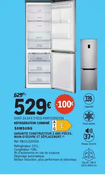 Promotion Exclusives de 17
Réfrigérateur combiné : Découvrez l'Offre incontournable
