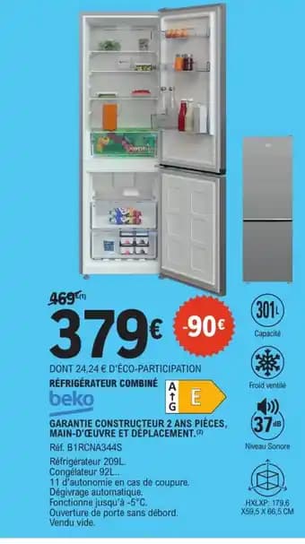 BEKO Réfrigérateur combiné