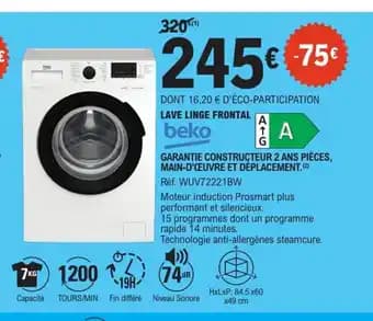 BEKO Lave linge frontal