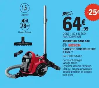 BOSCH Aspirateur sans sac