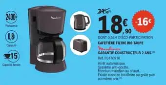 Promotion Exclusives de 3
Cafetière filtre : Découvrez l'Offre incontournable