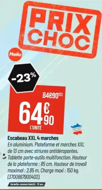 Promotion Exclusives de 3
Escabeau : Découvrez l'Offre incontournable