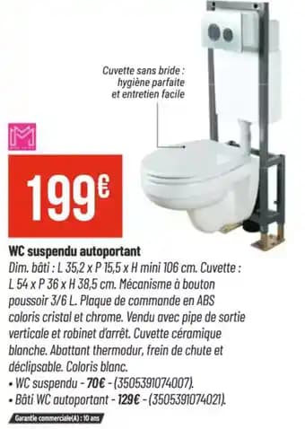 Promotion Exclusives de 3
Wc suspendu : Découvrez l'Offre incontournable