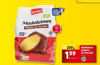 Promotion Exclusives de 1
Madeleines chocolat : Découvrez l'Offre incontournable