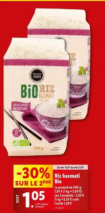 Promotion Exclusives de Riz basmati bio : Découvrez l'Offre incontournable