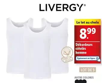 LIVERGYⓇ Débardeurs côtelés homme