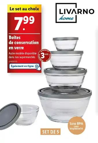 LIVARNO HOME Boîtes de conservation en verre
