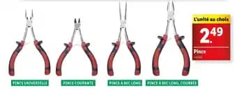 Promotion Exclusives de 8
            
        
        Pince : Découvrez l'Offre incontournable