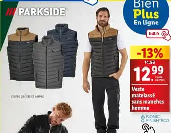 PARKSIDE Veste matelassé sans manches homme