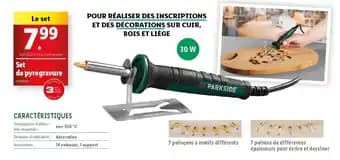 PARKSIDE Set de pyrogravure