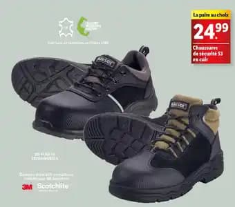 PARKSIDE Chaussures de sécurité S3 en cuir