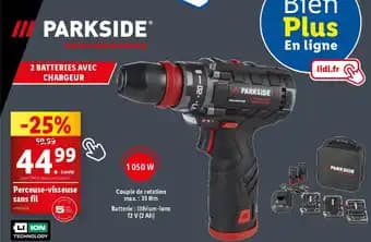 PARKSIDE® Perceuse-visseuse sans fil