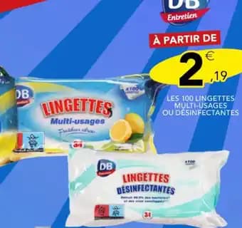Promotion Exclusives de 1
            
        
        Lingettes multi usages : Découvrez l'Offre incontournable