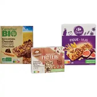 CARREFOUR SUR TOUTES LES BARRES DE CÉRÉALES