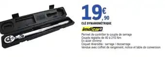 Promotion Exclusives de 1
Clé dynamométrique : Découvrez l'Offre incontournable