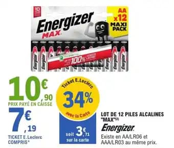 Promotion Exclusives de 9
Lot 12 piles : Découvrez l'Offre incontournable