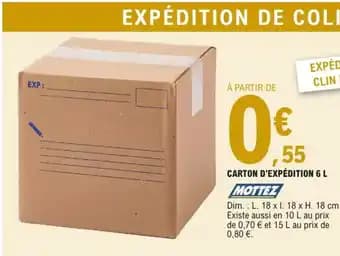 MOTTEZ Carton d'expédition 6 l
