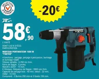 Promotion Exclusives de 22
Perforateur : Découvrez l'Offre incontournable