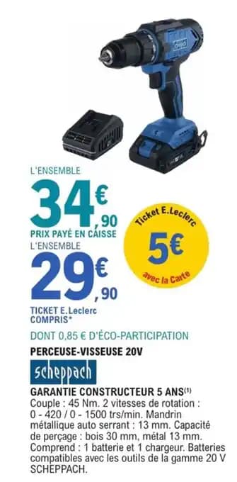 SCHEPPACH Perceuse-visseuse 20v