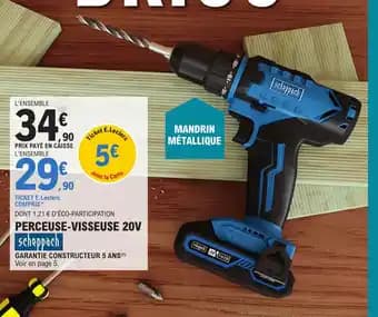 SCHEPPACH Perceuse-visseuse 20v