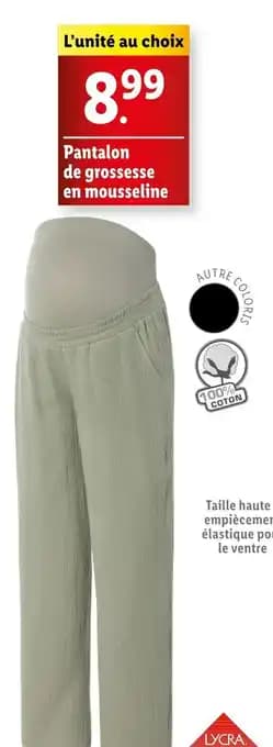 Pantalon de grossesse en mousseline
